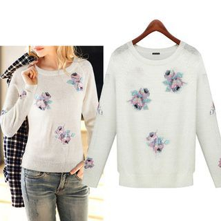Lumini Floral Knit Pullover