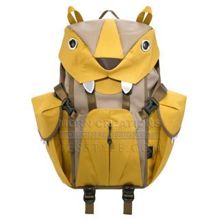 Morn Creations Big Cats Backpack (L) Mustard Yellow - L Size