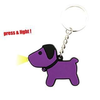 Mr. Mc Doggie LED Keychain Purple - One Size