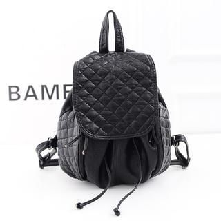 Bibiba Quilted Faux Leather Backpack