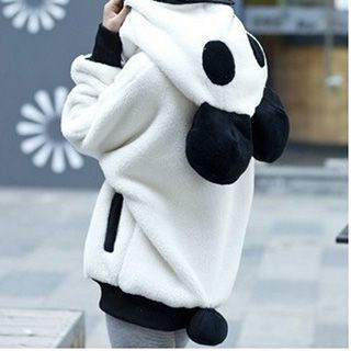 Dream Girl Panda Fleece Hooded Jacket