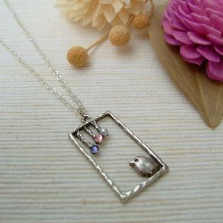 MyLittleThing Silver Bird Garden Necklace Silver - One Size