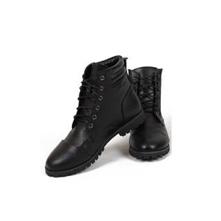 MODSLOOK Faux-Leather Lace-Up Boots