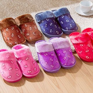 Home Simply Printed Couple Slippers