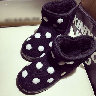 Zandy Shoes Dotted Ankle Snow Boots