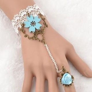Trend Cool Lace Flower Ring Bracelet
