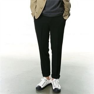 THE COVER Flat-Front Straight-Cut Pants