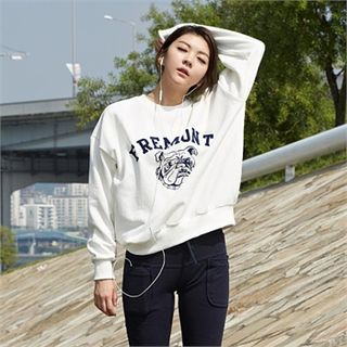 MAGJAY Dog-Print Lettering Pullover