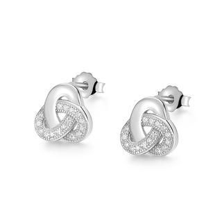 BELEC 925 Sterling Silver with White Cubic Zircon Earrings