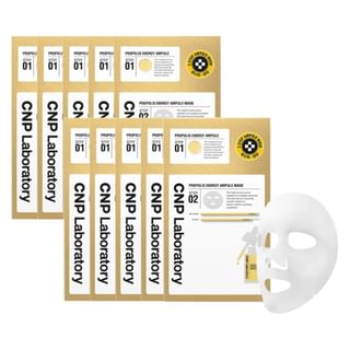 CNP Laboratory - Propolis Energy Ampule 2-Step Mask Bundle Set 1.5ml + 30ml x 10 sheets