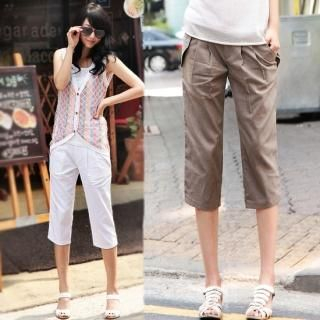Linen Cropped Pants