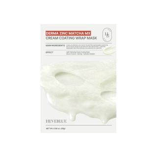 HEVEBLUE - Derma Zinc Matcha MX Cream Coating Wrap Mask Set 28g x 5 sheets