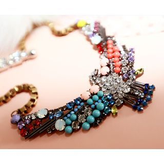 Bao Style Embellished Statement Necklace