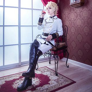 Ghost Cos Wigs Seraph of the End Mikaela Hyakuya Cosplay Costume Set