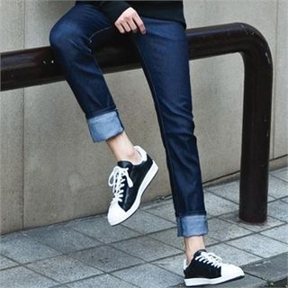 STYLEMAN Staright-Cut Washed Jeans