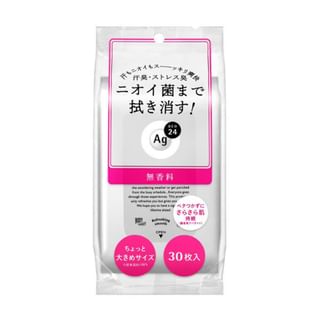 Shiseido - Ag Deo 24 Clear Shower Sheet No Fragrance - 30 pcs