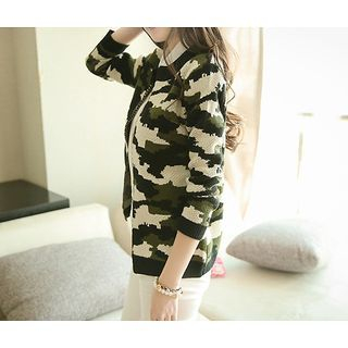 Soft Luxe Camouflage Print Cardigan