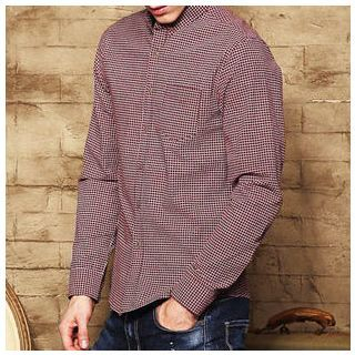 WOOD SOON Plaid Long-Sleeve Shirt