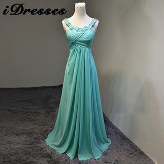 idresses Sleeveless Wrap Floor-length Evening Dress