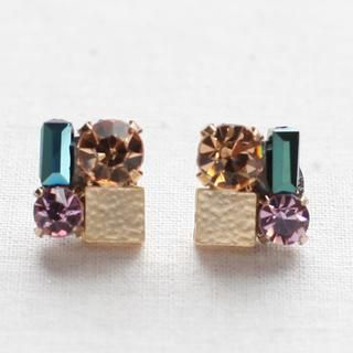 kitsch island Multicolor Rhinestone Earrings