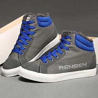 Renben Faux Leather High-Top Sneakers