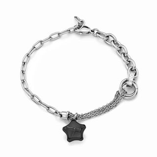 Kenny & co. Ip Black Lucky Star Steel Bracelet Black - One Size