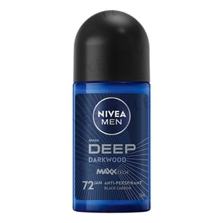 Nivea Men's - Deep Darkwood Maxxtech Anti-Perspirant Black Carbon Deodorant Roll On 50Ml