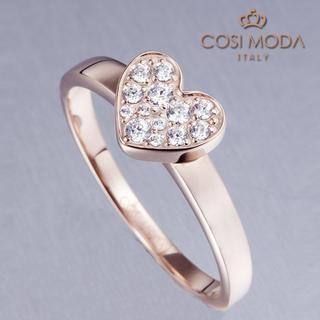 COSI MODA Steel Ring with Cubic Zirconia  18.5