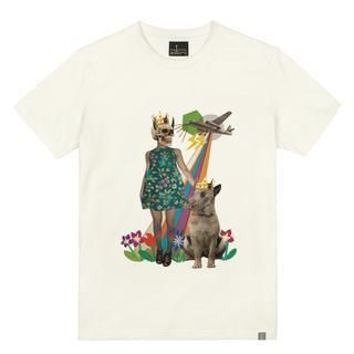 the shirts Dog with a Crown Print T-Shirt