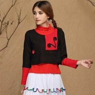 Sayumi Mockneck Long-Sleeve Top