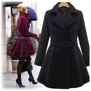Coronini Snap-Button Coat with Belt