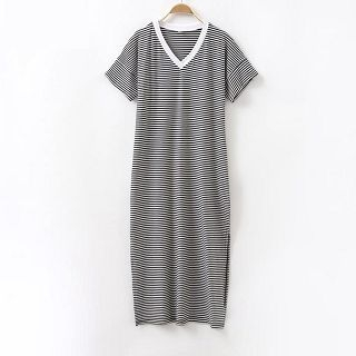 Mamaladies Short-Sleeve Striped Maternity T-Shirt Dress