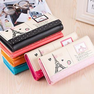 Pennyshine Faux-Leather Printed Long Wallet