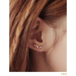 PINKROCKET Rhinestone Star Earrings
