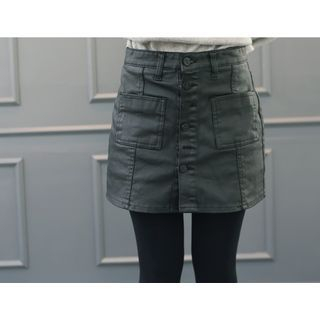 DANI LOVE Coated Denim Skort