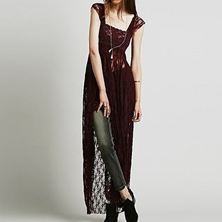 Dream a Dream Strapped Lace Maxi Dress