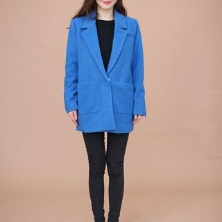 XINLAN Single-Button Wool Coat