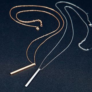 LoveGem Metal Bar Long Necklace