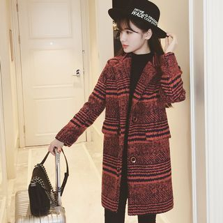 Colorful Shop Patterned Buttoned Coat