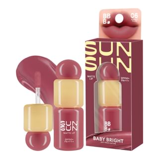 Baby Bright - Sunsun Matte Lip SPF 50+ PA++++ 06 Sunset Plum