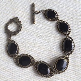 MyLittleThing Vintage Style Copper Bracelet (Black) One Size