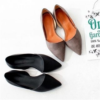 GLAM12 Faux-Leather Flat-Shoes