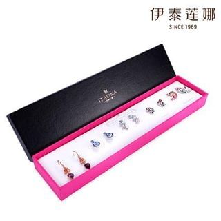 Italina Swarovski Elements Crystal Earrings Set of 5