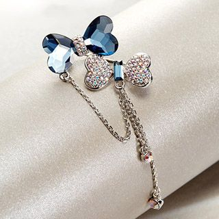 T400 Jewelers Crystal Bow Brooch