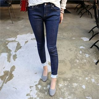 midnightCOCO Stitched Skinny Jeans