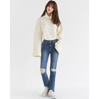 Someday, if Turtle-Neck Wool Blend Sweater