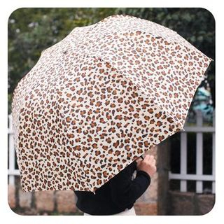 Momoi Leopard Print Compact Umbrella