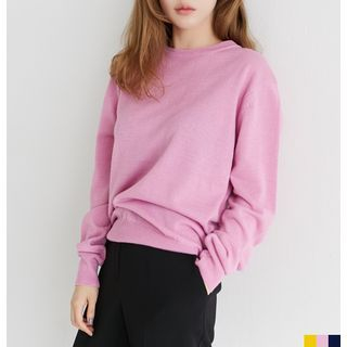 Someday, if Round-Neck Knit Top