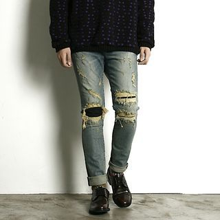 Rememberclick Distressed Skinny Jeans