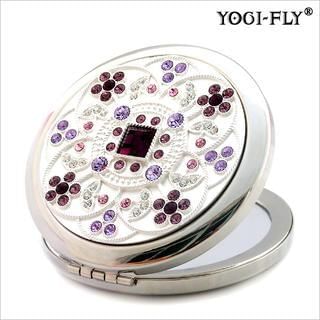 Yogi-Fly Beauty Compact Mirror (JW006P) Mirror + Gift box + Velvet Mirror Bag + Wiping Cloth